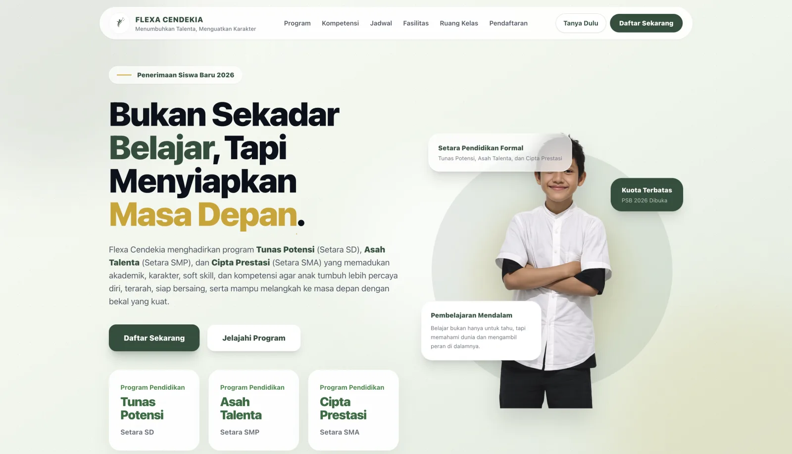 Tampilan project Flexa Cendekia